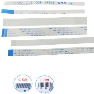 Flex Kabel AWM 20624 80C 60V VW-1 0.5mm 6-pins 10CM