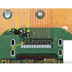 PlayStation 5 HDMI components C1 diode, 27K resistor or capacitors
