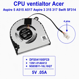 Acer Aspire 5 A515-51 A515-52 A515-54 Koelventilator
