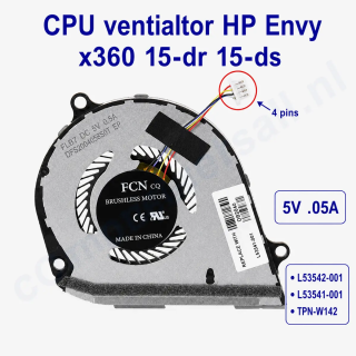 HP Envy x360 15-dr 15-ds Koelventilator