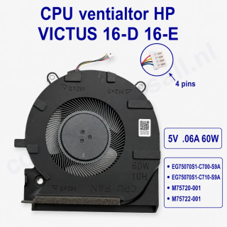 HP VICTUS 16-D / 16-E Koelventilator CPU GPU | Vervanging & Reparatie