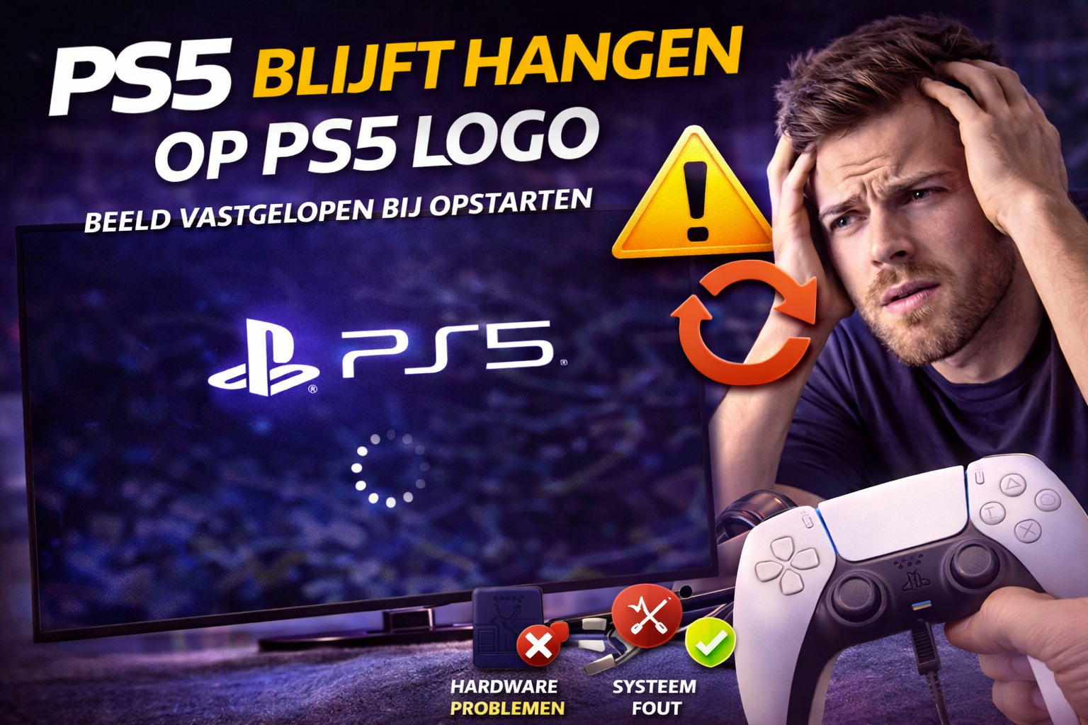 PS5 blijft hangen op logo tijdens opstarten