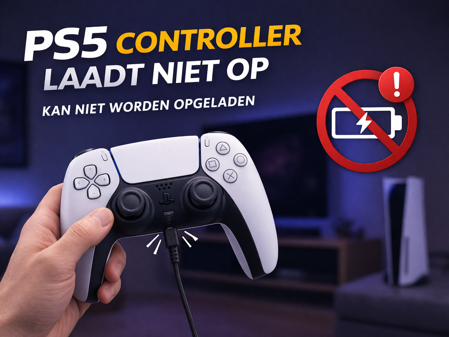 PS5 controller laadt niet op probleem