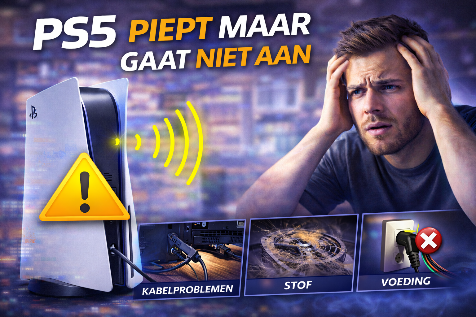 PS5 piept maar gaat niet aan