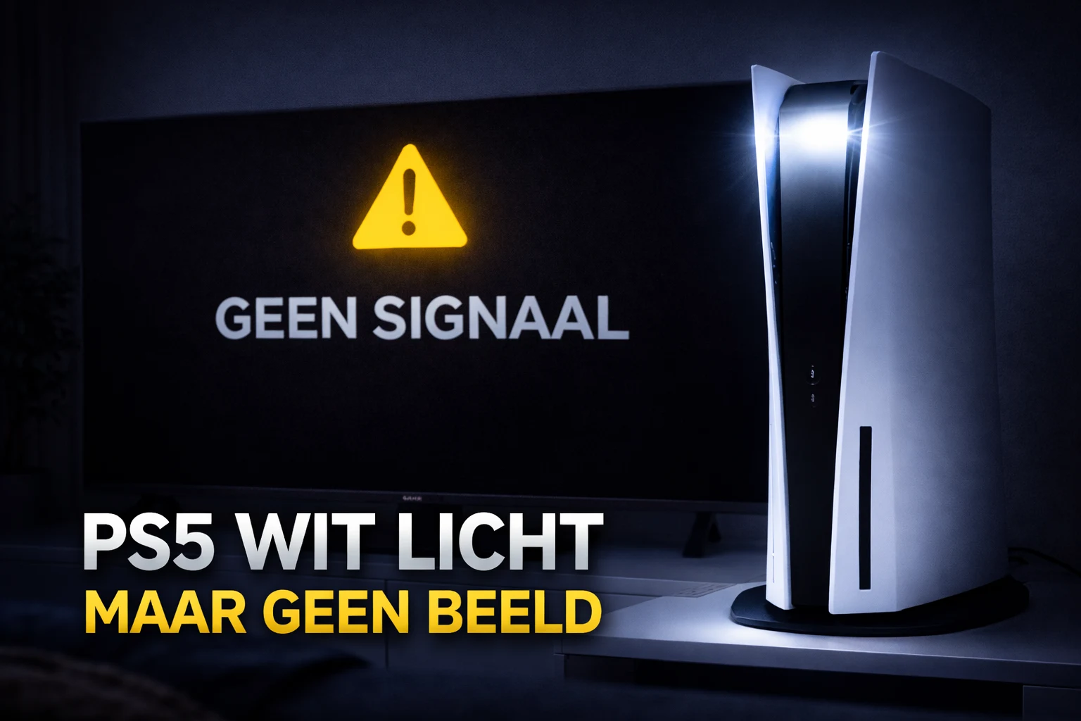 PS5 wit licht maar geen beeld op TV HDMI probleem