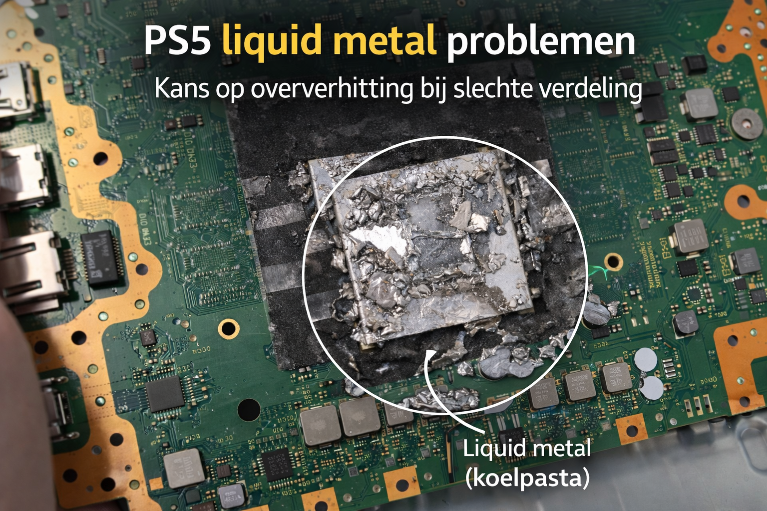 PS5 liquid metal probleem veroorzaakt oververhitting