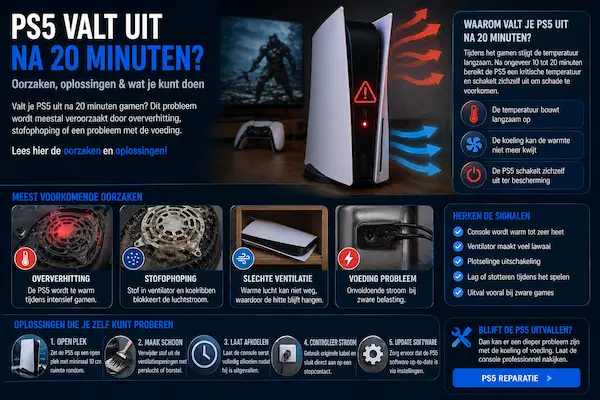 PS5 oververhitting oorzaak van uitvallen tijdens gamen